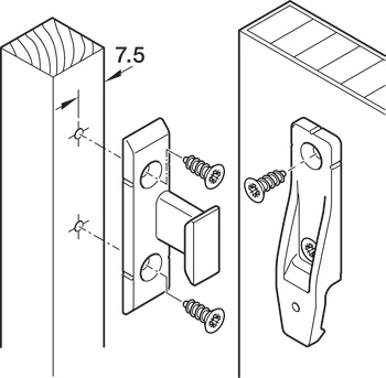262.49.367 Häfele Pacofix Beakasztóvasalat SF-S