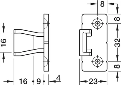 262.50.359 Häfele Pacofix PF panelrögzítő