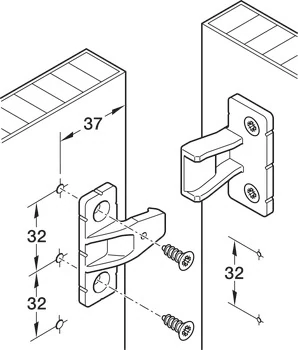 262.50.368 Häfele Pacofix PF-L panelrögzítő