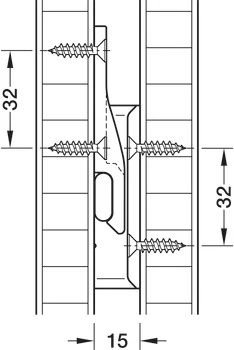 262.51.380 Häfele Pacofix DF Panelrögzítő