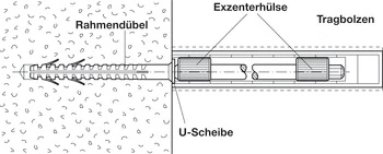 283.32.014 Häfele Polctartó Rejtett Falra Szerelhető Famenettel és Keretdübellel 19mm-es Polcvastagságtól