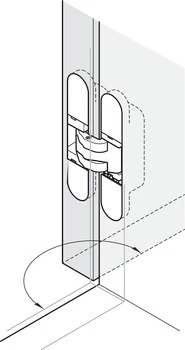 341.24.315 Häfele Mini Tectus Állítható Rejtett Pánt 14x72mm Fekete
