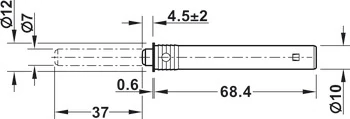 356.04.631 Häfele Tip-On 37mm befúrós mágneses