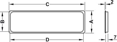 571.55.343 Hafele Szellőzőrács Műanyag 230x68mm Fehér