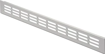 575.20.915 Häfele Szögletes Szellőzőrácsok Alumínium Rovátkolt Bordákkal 1000x60mm Ezüstszínű