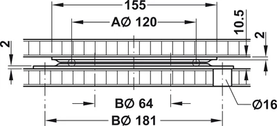 646.18.908 Häfele Forgózsámoly Fém 150kg/155mm