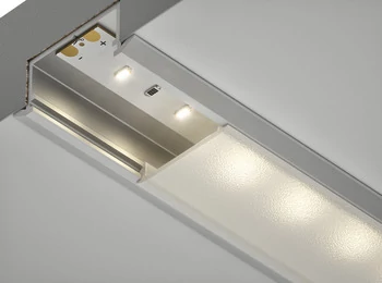 833.72.845 Häfele Loox Bemarós Aluminium Profil LED-Szalagokhoz Tejüveg Burkolattal 2,5fm 18/6,5mm