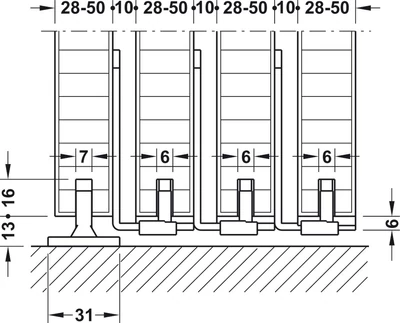 940.44.001 Tolóajtó teleszkóp vasalat Slido D-Line11