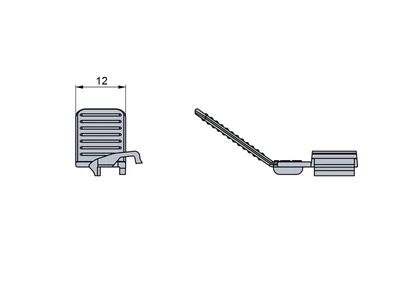 NYITÁSSZÖGHATÁROLÓ TITUS B- ÉS S-TYPE 110-80°-OS PÁNTOKHOZ SZÜRKE