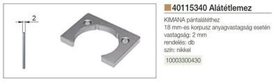 BÚTORPÁNT KIMANA 40115340 ALÁTÉT LEMEZ NIKKEL