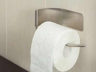 FÜRDŐSZOBAI KIEGÉSZÍTŐ ÖNTAPADÓS TOALETTPAPÍR TARTÓ 188x75x70 MM SZÁLCSISZOLT