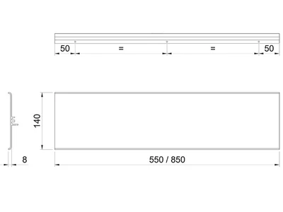 KÜLSŐ FÉMRÁCS "HANG" FÜGGESZTETT KERET (POLC, TÖRLŐTARTÓ, 3 DB AKASZTÓ) 600x420x50MM FEKETE