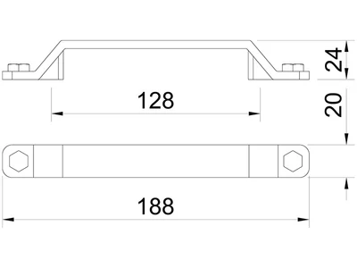 BÚTORFOGANTYÚ 8308-188 I 128mm ANTIK BRONZ