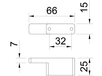 BÚTORFOGANTYÚ 8315-66 32mm FEKETE