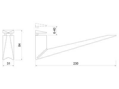 POLCTARTÓ ART RM40A ÁLLÍTHATÓ 31x84x230 mm NIKKEL
