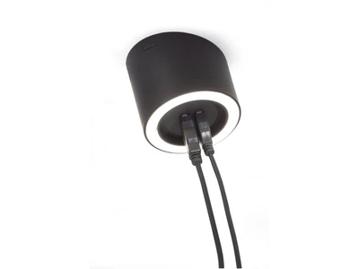 LED VILÁGÍTÁS UNIKA 4.5W 2700-4000K 24V DC D=75mm DUPLA USB PORTTAL (MAX. 24.5W) FEKETE