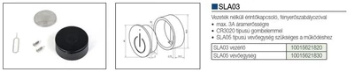 VILÁGÍTÁSTECHNIKAI KIEGÉSZÍTŐ SLA05 RÁDIÓFREKVENCIÁS VEVŐEGYSÉG SLA03 ÉRINTŐKAPCSOLÓHOZ FEHÉR