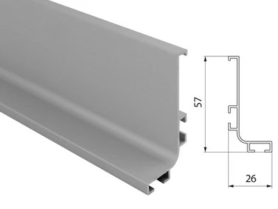 Forest GOLA PROFILRENDSZER FELSÖ PROFIL 4200x57x26mm ALUMÍNIUM - 10000691000