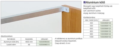 Forest ALUMÍNIUM KÖTŐ  600x18x18mm ALUMÍNIUM - 10000696120