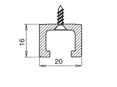 Forest FÜGGŐLEGES HARMÓNIKA VASALAT F1GFA1 AJTÓVEZETŐ SÍN 1180×20×16 mm FEHÉR - 10002707300