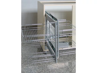 Forest BELSŐ FÉMRÁCS E4221A 2+2 POLCOS KIHÚZHATÓ SAROKVASALAT 740x590x520MM KRÓM-SZÜRKE - 10006250210