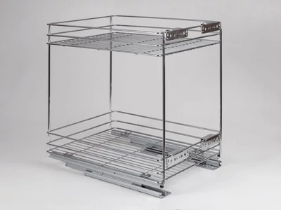 Forest BELSŐ FÉMRÁCS 24271.400 FENÉKLAPRA SZERELHETŐ 2 RÉSZES KIHÚZHATÓ POLC 345x510x475mm KRÓM - 10006250520