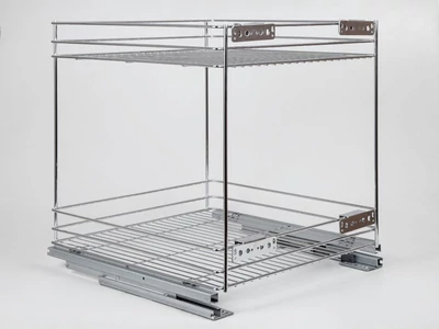 Forest BELSŐ FÉMRÁCS 24271.500 FENÉKLAPRA SZERELHETŐ 2 RÉSZES KIHÚZHATÓ POLC 445x510x475mm KRÓM - 10006250530