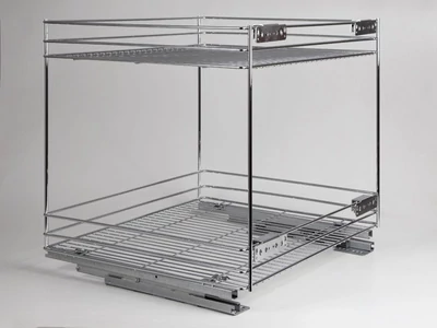 Forest BELSŐ FÉMRÁCS 24271.600 FENÉKLAPRA SZERELHETŐ 2 RÉSZES KIHÚZHATÓ POLC 545x510x475mm KRÓM - 10006250540