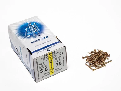 Forest FACSAVAR REISSER 3,5x35mm ACÉL, SÁRGÍTOTT, TÖVIGMENETES 1000db/doboz - 10007110235