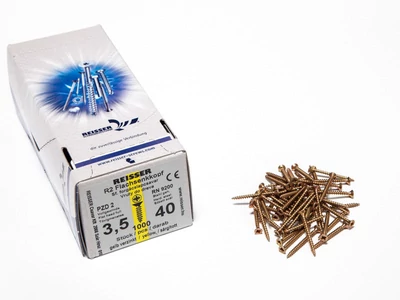 Forest FACSAVAR REISSER 3,5x40mm ACÉL, SÁRGÍTOTT, TÖVIGMENETES 1000db/doboz - 10007110240