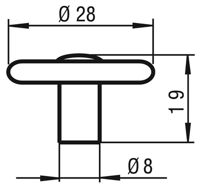 Forest BÚTORFOGANTYÚ 920-28 GOMB KRÓM - 10007414700
