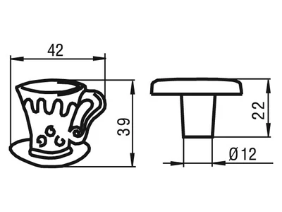 Forest BÚTORFOGANTYÚ 1058-40 CSÉSZE GOMB ANTIKOLT BRONZ - 10007418875