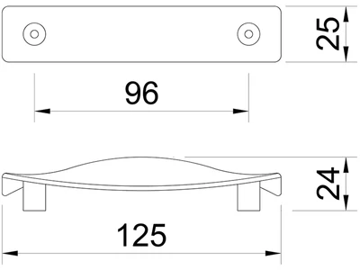 Forest BÚTORFOGANTYÚ C360C/31 96 MATT KRÓM - 10007500545