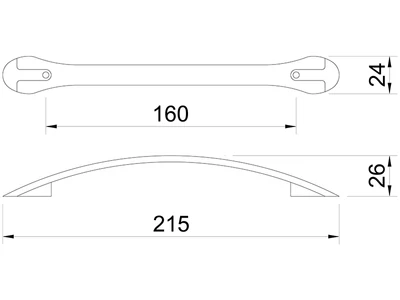 Forest BÚTORFOGANTYÚ C383C/31 160 MATT KRÓM - 10007500705