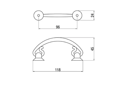 Forest BÚTORFOGANTYÚ 5042/A 96 ANTIKOLT BRONZ - 10007550540