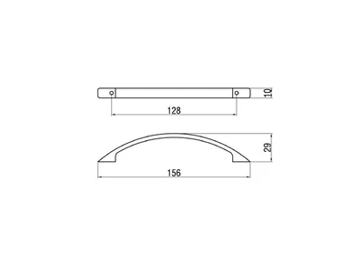 Forest BÚTORFOGANTYÚ T250-128 128 MATT KRÓM - 10007601379