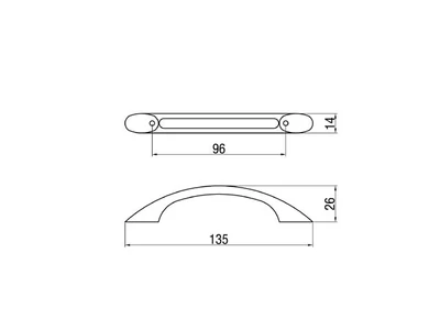 Forest BÚTORFOGANTYÚ T254-96 96 KRÓM - 10007610004