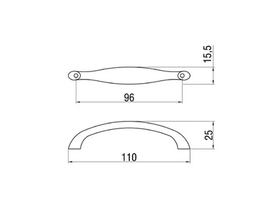 Forest BÚTORFOGANTYÚ T258-96 96 KRÓM - 10007610041