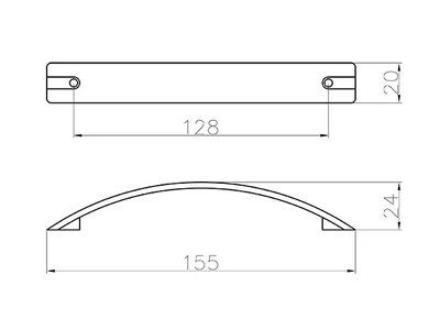 Forest BÚTORFOGANTYÚ BR 189 128MM MATT NIKKEL - 10007700122