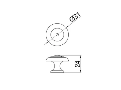 Forest BÚTORFOGANTYÚ G 682-30 GOMB ANTIKOLT - 10008101244
