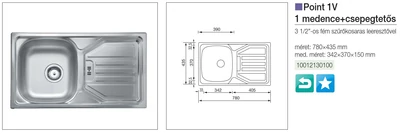 Forest CM MOSOGATÓ POINT 1 MEDENCE+CSEPEGTETŐ 780x435mm ACÉL - 10012130100