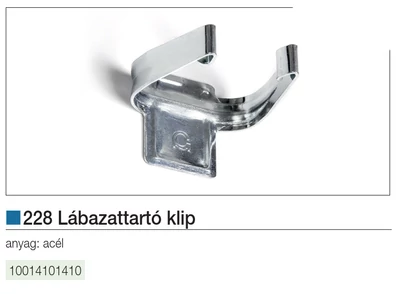 Forest MŰANYAG SZEKRÉNYLÁB 228 FÉM KLIP - HORGANYZOTT - 10014101410