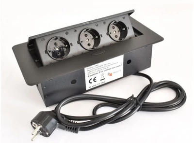 Forest IRODABÚTOR TARTOZÉKOK KONNEKTOR ELOSZTÓ MODULBOX II - 3 DB 230 V-OS DUGALJJAL MATT FEKETE - 10015622110