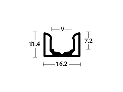 Forest REDŐNY RENDSZER 0684 RÁCSAVAROZHATÓ SÍN BELSÖ   2,6m EZÜST - 10015900030