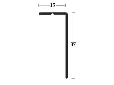 Forest REDŐNY RENDSZER 2792 FELSÖ TAKARÓ PROFIL, BELSŐ 15x37mm   2,6m EZÜST - 10015900060