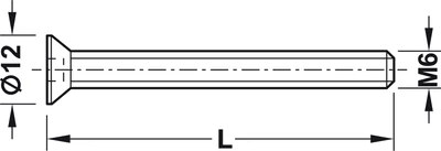 264.70.770 Bútorösszehúzó csavar króm M6x70