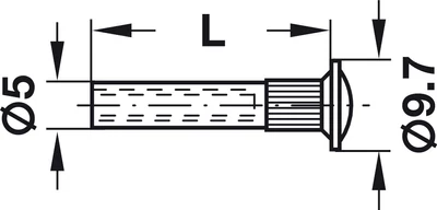 267.01.715 Bútorösszehúzó hüvely M4 5x27mm