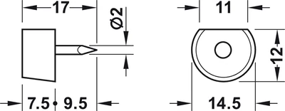 281.23.705 Polctartó szegezhető fehér
