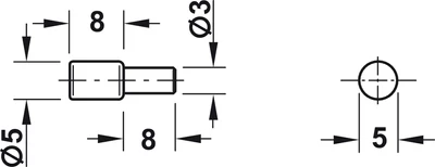 282.06.706 Polctartó gomb 5/3mm