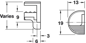 282.13.701 Üvegpolctartó